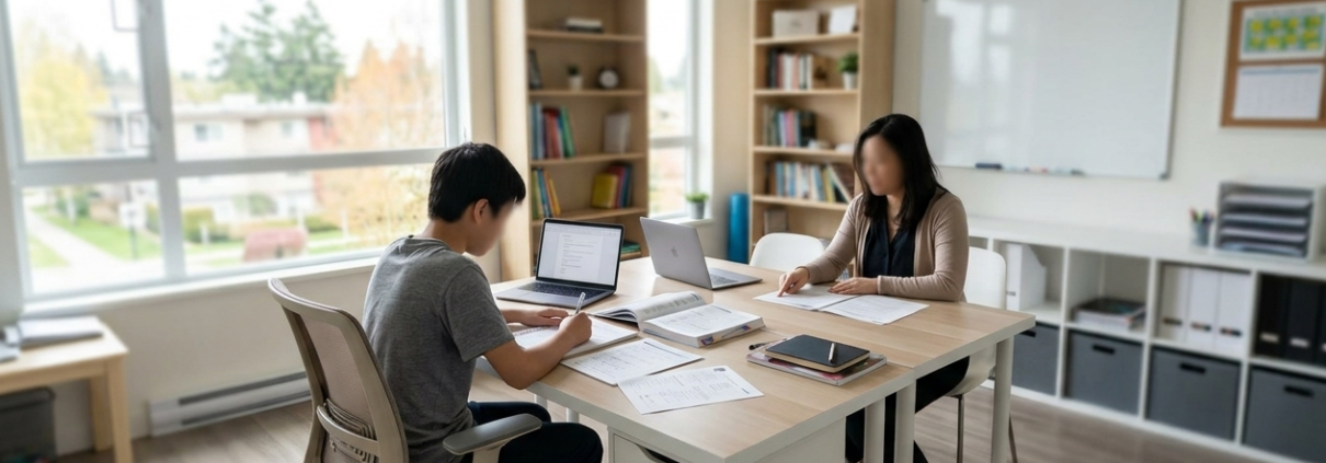 ADHD tutoring in Richmond helping a student improve focus and study habits.